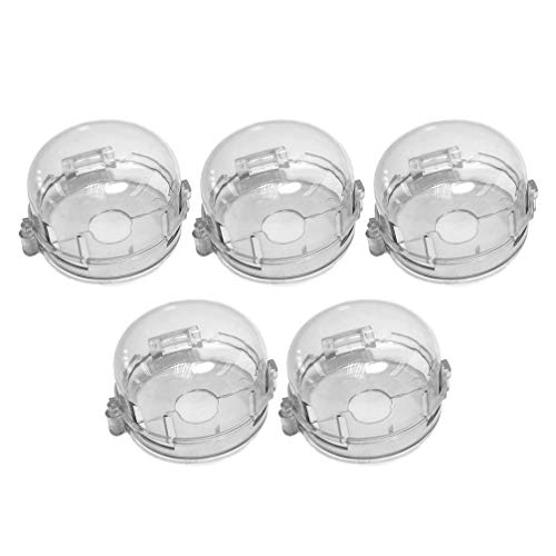 TOYANDONA Clear Stove Knob Covers 5pcs Universal Oven Stove Gas Knob Cover Child Safety Children Kitchen Stove Gas Knob Covers Protection Gas Safety Case Stove Knob Case for Kitchen Baby Kid - Image 1
