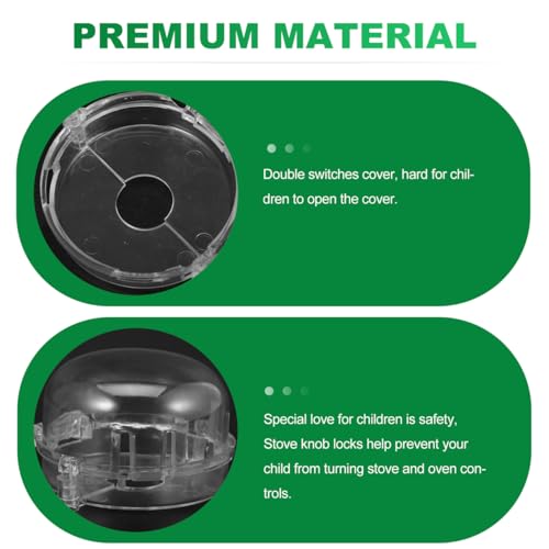 TOYANDONA Clear Stove Knob Covers 5pcs Universal Oven Stove Gas Knob Cover Child Safety Children Kitchen Stove Gas Knob Covers Protection Gas Safety Case Stove Knob Case for Kitchen Baby Kid - Image 3