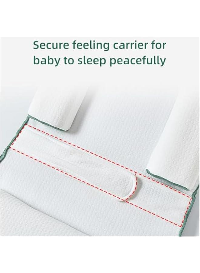 هوكور Toriseek Baby Nests, Baby Lounger, Infant Travel Bed,Baby Nest Ultra Soft, Anti-spitting Ramp Pillow, 0-30° Height Adjustable Relieves Vomiting Milk, Intestinal Colic (Green) - Image 4