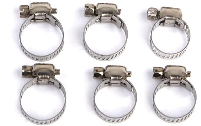 INUS INUS Stainless Steel Gas pipe clamp Adjustable Gas Pipe Hose Pipe Clamps Safety Clips Pack of 6  - Image 2
