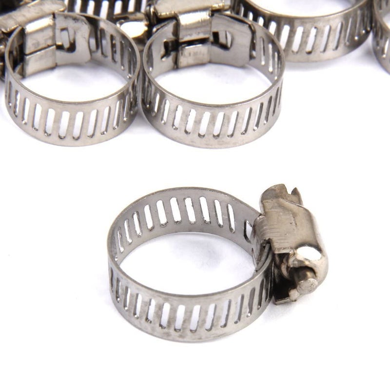 INUS INUS Stainless Steel Gas pipe clamp Adjustable Gas Pipe Hose Pipe Clamps Safety Clips Pack of 6  - Image 4