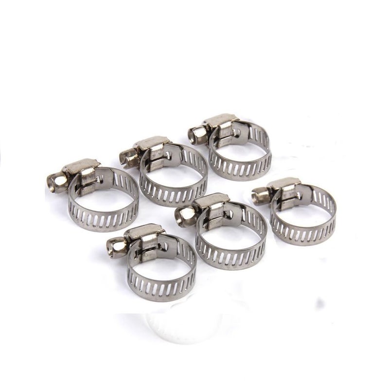 INUS INUS Stainless Steel Gas pipe clamp Adjustable Gas Pipe Hose Pipe Clamps Safety Clips Pack of 6  - Image 1