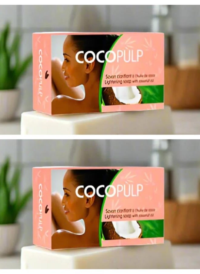COCOPULP Lighten Soap With Coconut Oil 2 Pcs 2*180 g - Image 1