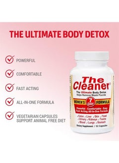 The Cleaner Detox, Powerful 7-Day Complete Internal Cleansing Formula for Women, Support Digestive Health, 52 Vegetarian Capsules