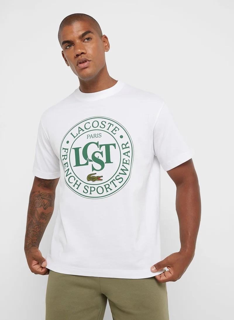 LACOSTE Logo Crew Neck Short Sleeve T-Shirt