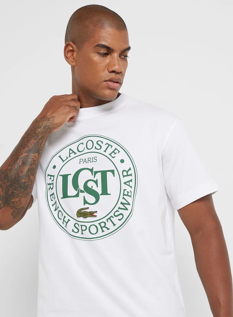 LACOSTE Logo Crew Neck Short Sleeve T-Shirt
