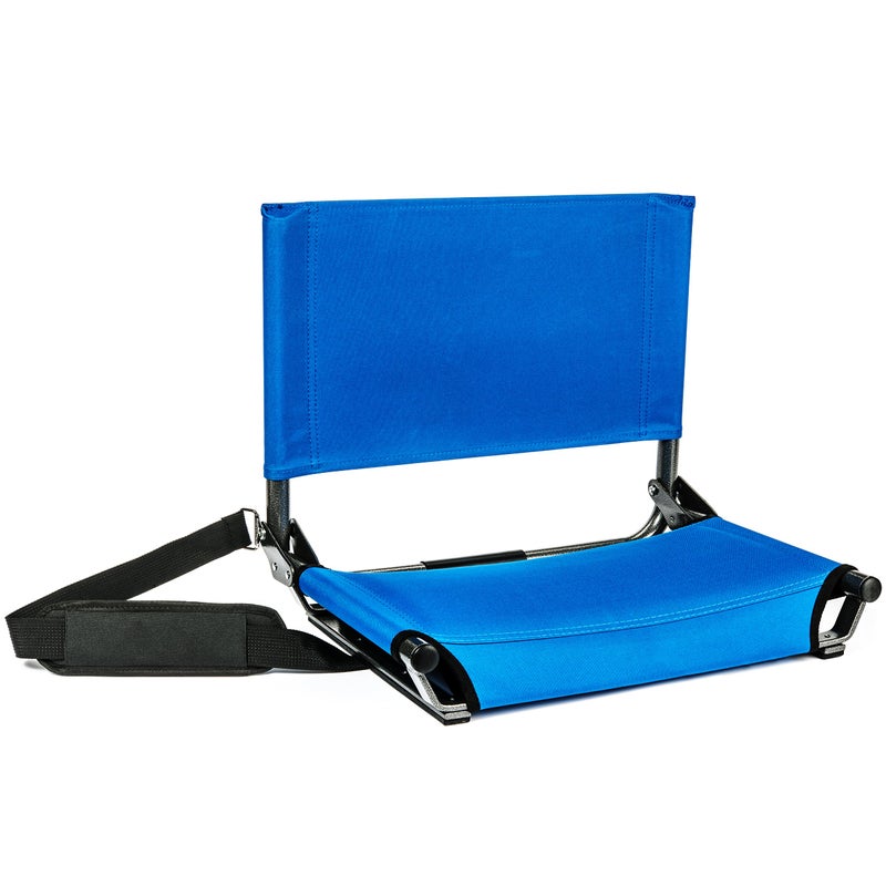 Cascade Mountain Tech Stadium Seat  Lightweight Portable Folding Chair for Bleachers and Benches  Royal Blue Regular  17