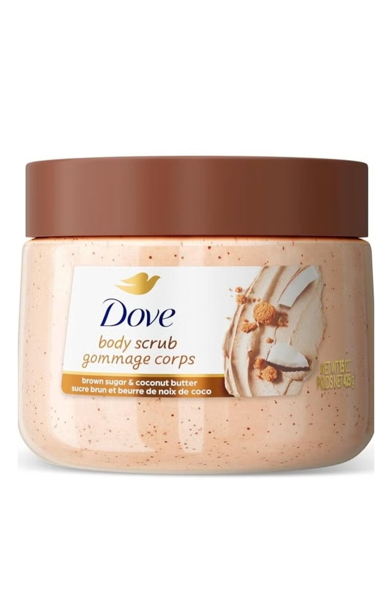 دوف مقشر الجسم دوف (السكر البني وزبدة جوز الهند)425 جرام - Image 1