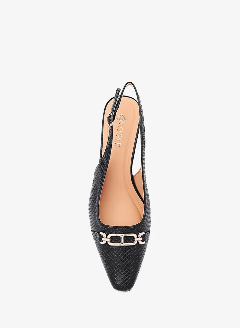 Cuple Black Women Pointed Toe Mule Heels for Women | Best Price UAE