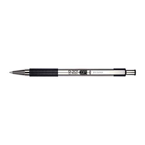 Zebra Pen G-301 Retractable Gel Pen, 0.7mm Medium Point, Stainless Steel Barrel, Ideal for Office Supplies, School Supplies & Teacher Supplies, Black Ink, 12-Pack (41310) - Image 2