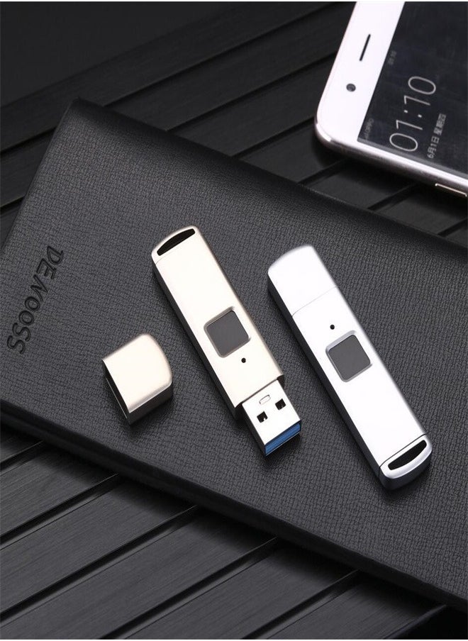 جويز - محرك أقراص فلاش USB ، ذاكرة تخزين سعة 32 جيجابايت محرك أقراص فلاش USB بصمة محرك أقراص USB كمبيوتر مشفر U-Disk لأمن البيانات. - Image 1