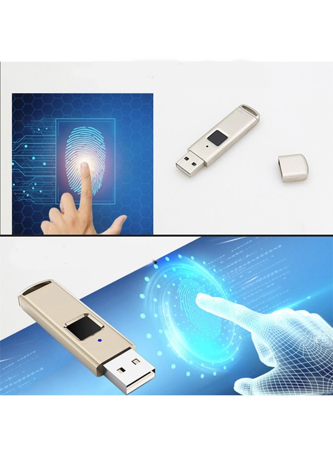 جويز - محرك أقراص فلاش USB ، ذاكرة تخزين سعة 32 جيجابايت محرك أقراص فلاش USB بصمة محرك أقراص USB كمبيوتر مشفر U-Disk لأمن البيانات. - Image 1