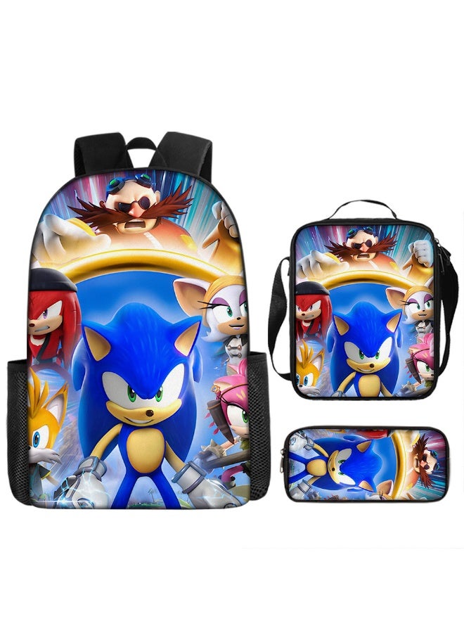 Sonic Backpack Set: The Perfect Companion for Elementary School Students - Image 1