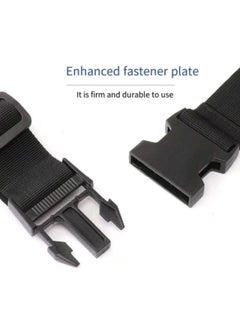 Generic 2 Pack Luggage Straps Adjustable Buckle Tie Down Backpack Straps Black  - Image 3