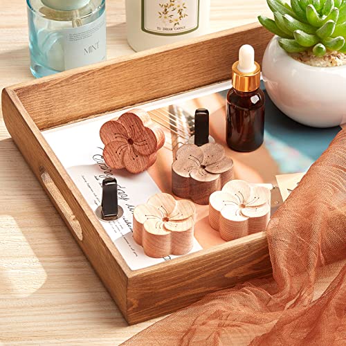 Zubebe موزع زيت عطري من خشب زوبebe 4 عبوات ديكور بسيط معطر هواء السيارة موزع زهور مع مشبك للعلاج بالروائح للسيارة المكتب غرفة النوم - Image 4