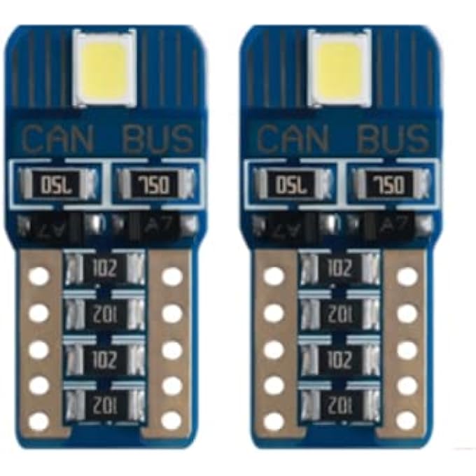 الكبريت T103030 مصباح LED عالمي T10 W5W Canbus مصباح ركن السيارة أبيض ساطع للغاية 6000K ضوء داخلي لوحة ترخيص مصباح مؤشر قبة لمبة للسيارة والدراجة النارية 2 واط أبيض قطعتين - Image 1