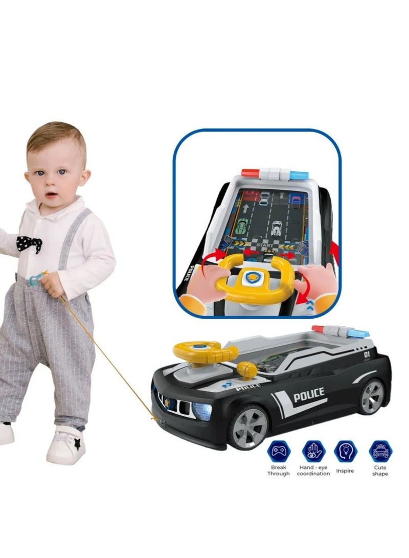 ‏Steering wheel game for kids, police car model, racing driving game, children's vehicle, adventure, education, multi-colored sound simulation  - Image 2