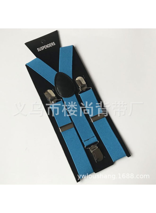Solid Color Children's Suspender Clip Baby Suspenders 3 Clips Y-shaped Performance Clothing Matching Suspender
