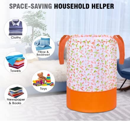 Unicrafts Laundry bag Printed Waterproof Light Weight Collapsible Foldable Laundry Bag for Clothes and Toys Storage Canvas Laundry BagLaundry Basket Organizer - Image 4