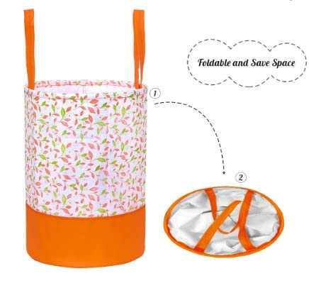 Unicrafts Laundry bag Printed Waterproof Light Weight Collapsible Foldable Laundry Bag for Clothes and Toys Storage Canvas Laundry BagLaundry Basket Organizer - Image 3