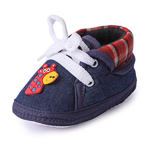 Butterthief Newborn Baby Soft Shoes for Boys & Girls | Comfortable Infant Booties for Daily | 9–12 Months | Navy Blue - Image 1