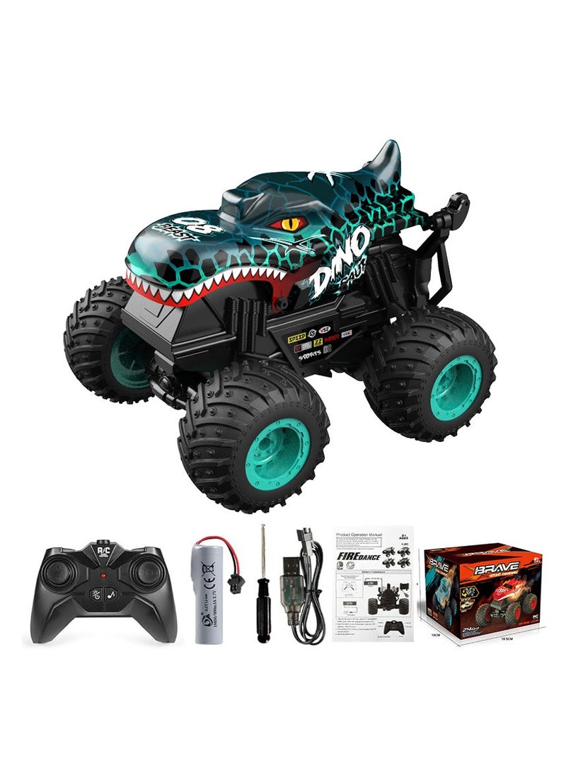 MIXDE Monster Truck Toys, 2.4Ghz  Monster Trucks for Boys, 1:20 Dinosaur Remote Controlled Car with Light u0026 Music, Remote Control Truck with Stunt, 360° Spin, Walk Uprightu0026 Drift, RC Cars  - Image 1