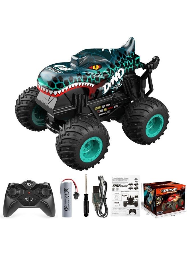 MIXDE Monster Truck Toys, 2.4Ghz  Monster Trucks for Boys, 1:20 Dinosaur Remote Controlled Car with Light u0026 Music, Remote Control Truck with Stunt, 360° Spin, Walk Uprightu0026 Drift, RC Cars  - Image 4