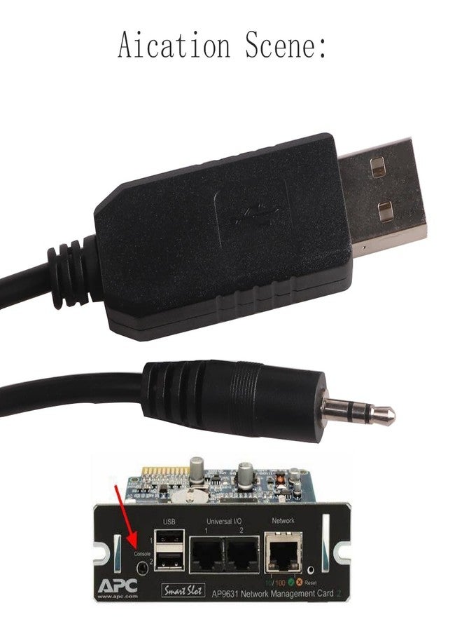 Usangreen USB to AJ 2.5MM Plug Cable 940-0299A USB Console Cable for APC UPS, APC Management Card AP9630 AP9631 and AP9635 - Image 4