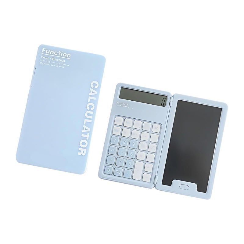 Blue Handwriting Recognition Calculator 12 Digit Display Scientific Functions Lightweight Portable - Image 2