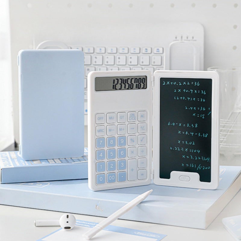 Blue Handwriting Recognition Calculator 12 Digit Display Scientific Functions Lightweight Portable - Image 3