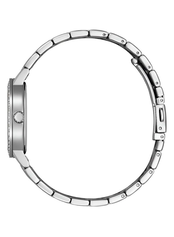 Citizen Quartz Crystal Green Dial Ladies Watch EL3100-55X Silver - Image 3