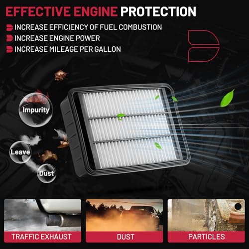 BDFHYK CA10497 Engine Air Filter Compatible with Mitsubishi 2008-2015 Lancer, 2007-2013 Outlander, 2011-2012 Outlander Sport, Replace# AF4034, A4034, 9023, 1500A023, MR552951, MZ690445 - Image 3