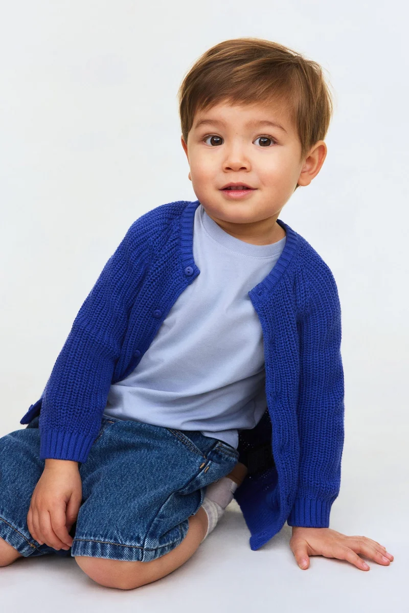 H&M Patent-knit cotton cardigan