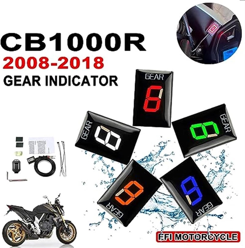Vuzmode Motorcycle 6 Gear Indicator Speed Display Meter - Image 4