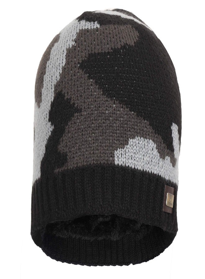 FabSeasons Men's and Women's Acrylic Woolen Skull Cap (Black, Free Size) - Image 1
