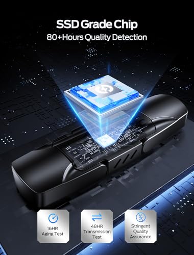 MOVESPEED MOVE SPEED 1TB USB Drive, 570MB/S Read Speed External SSD with Dual Port Type C + USB 3.2 Portable SSD for iPhone 17/16/15 Series, Android, Mac, Windows - Image 4