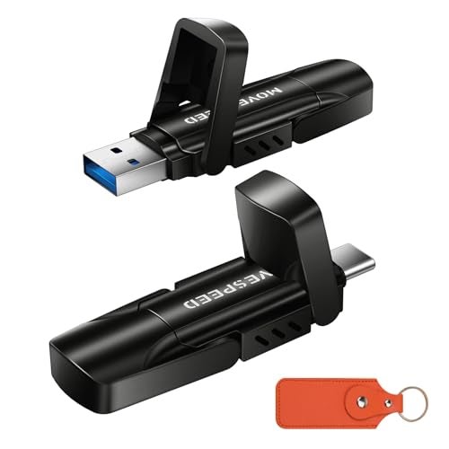 MOVESPEED MOVE SPEED 1TB USB Drive, 570MB/S Read Speed External SSD with Dual Port Type C + USB 3.2 Portable SSD for iPhone 17/16/15 Series, Android, Mac, Windows - Image 1