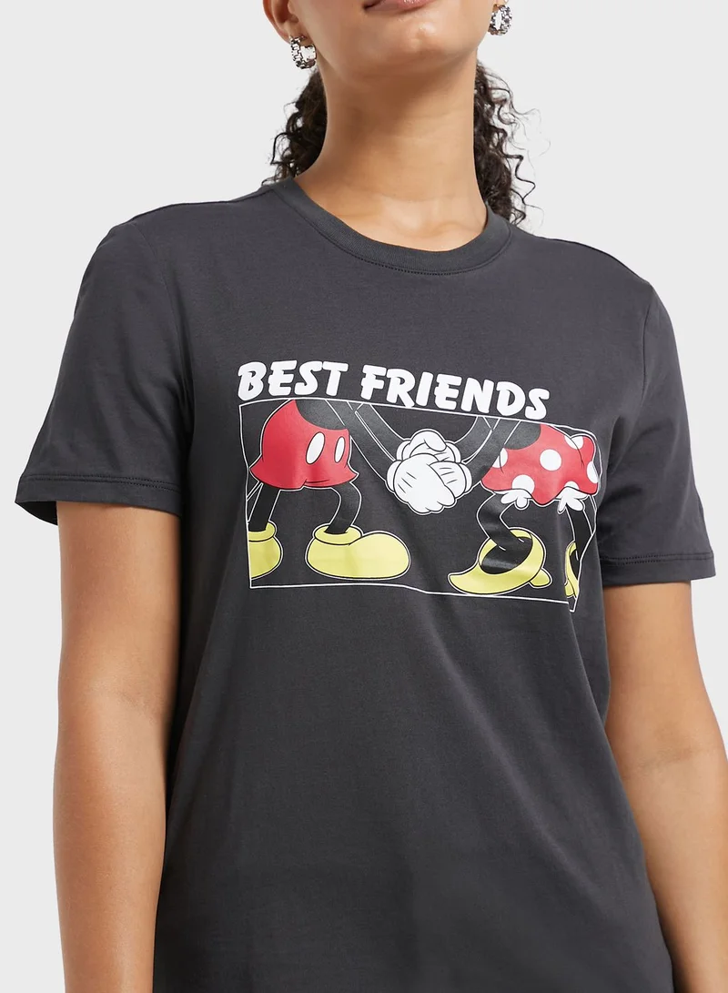 ONLY Crew Neck Graphic T-Shirt