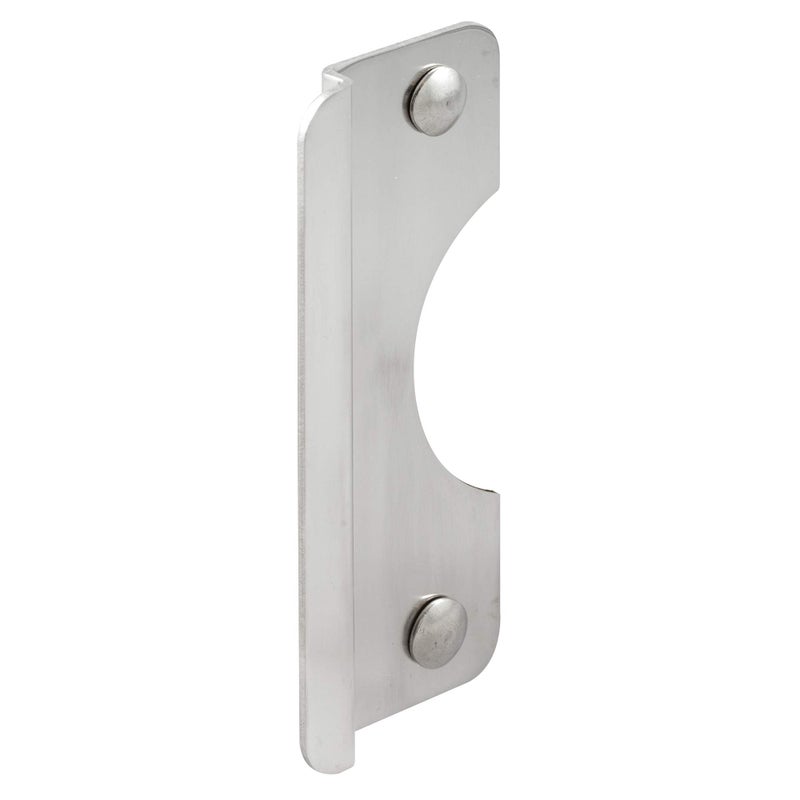 PrimeLine U 10676 Steel Latch Guard Plate Cover for OutSwinging Doors 6 Inch Cover with 516 Inch Offset Stainless Steel Set of 1