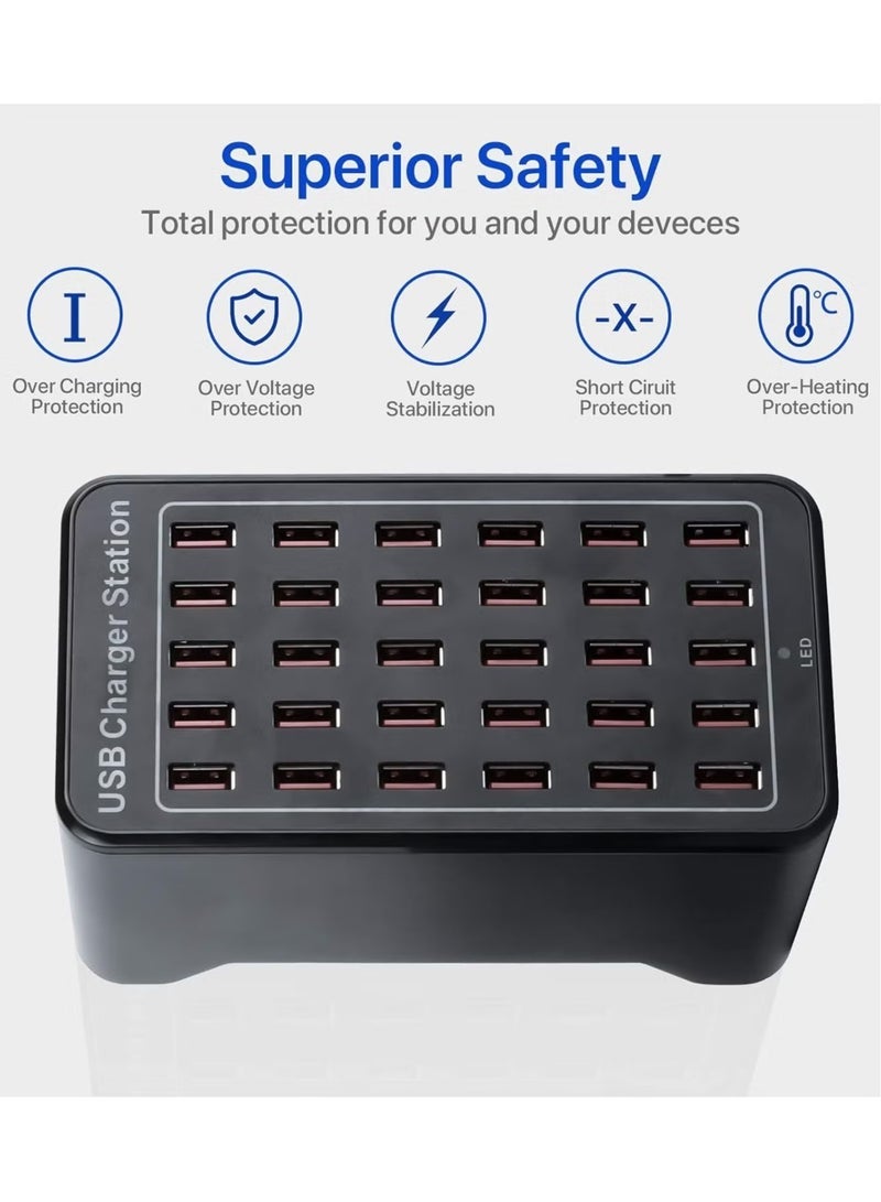 Gravity 30 Ports USB Charger ‚Äì 150W Desktop USB Charging Station with Fast Charging for Tablets, Phones, and Other Devices ‚Äì Multiport Power Adapter for Home, Office, and Travel ‚Äì Efficient, Safe, and Reliable Charging for Multiple Devices - Image 2