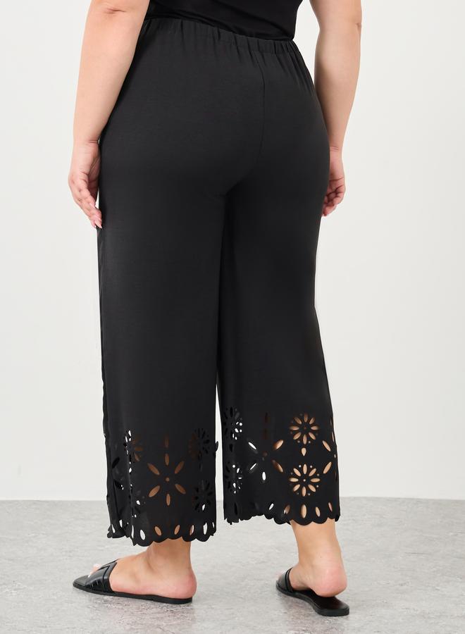 ستايلي بنطال بمقاس كبير وقصة أرجل واسعة - Image 4