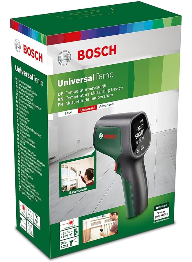 Bosch Infrared Thermometer Universaltemp (-30°C...+500°C, Easy And Precise Measurement, 3 Predefined Material Groups) - Image 2