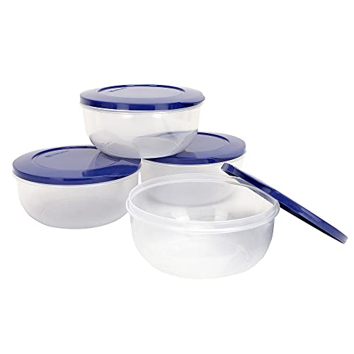Cutting EDGE 400ml Eco-Storage Plastic Container & Organizer Set of 4 for Kitchen, Refrigerator, Lunch & Food Storage (Dark Blue) - Image 3