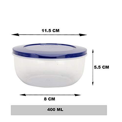 Cutting EDGE 400ml Eco-Storage Plastic Container & Organizer Set of 4 for Kitchen, Refrigerator, Lunch & Food Storage (Dark Blue) - Image 5