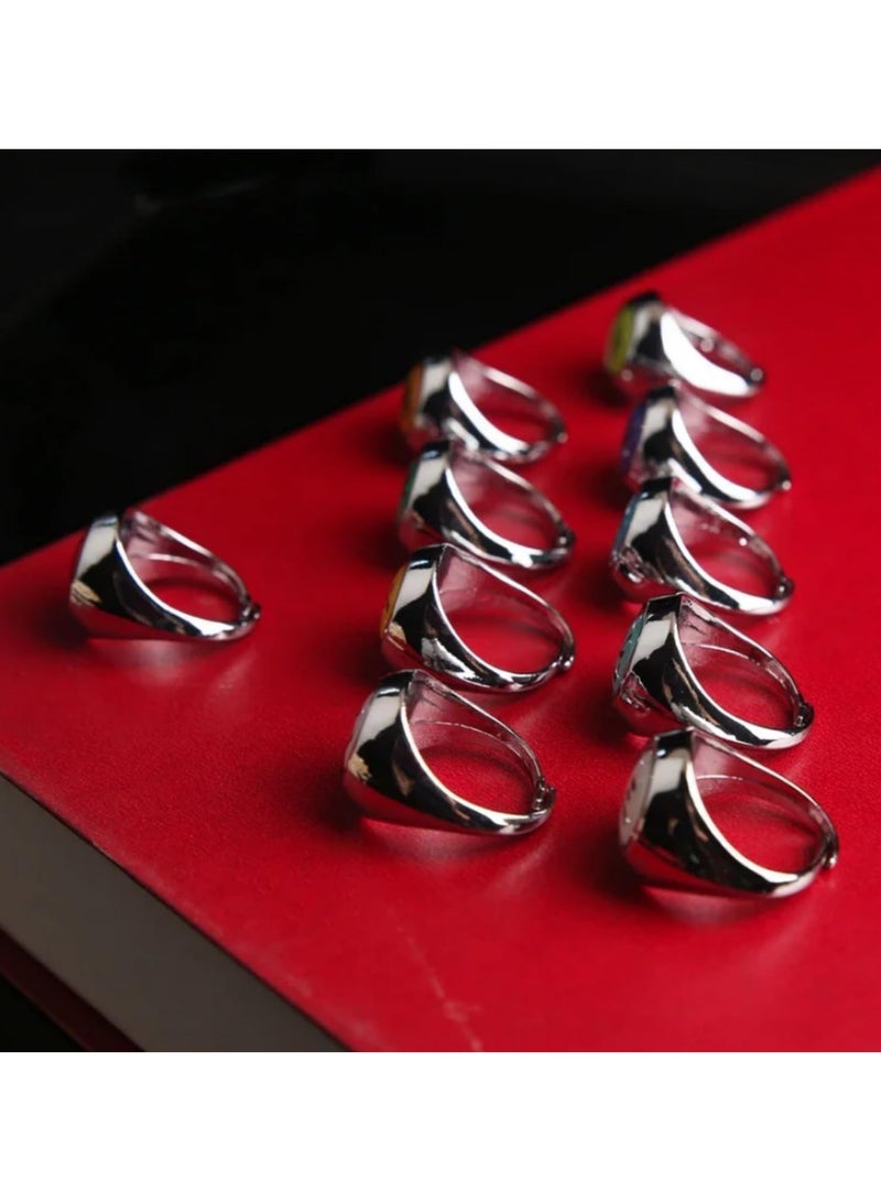 10pcs Anime Metal Rings Figure Cosplay Action Accessory Jewelry Cool Boys Girls Children Kids Toys Gifts for Fans Collection - Image 4