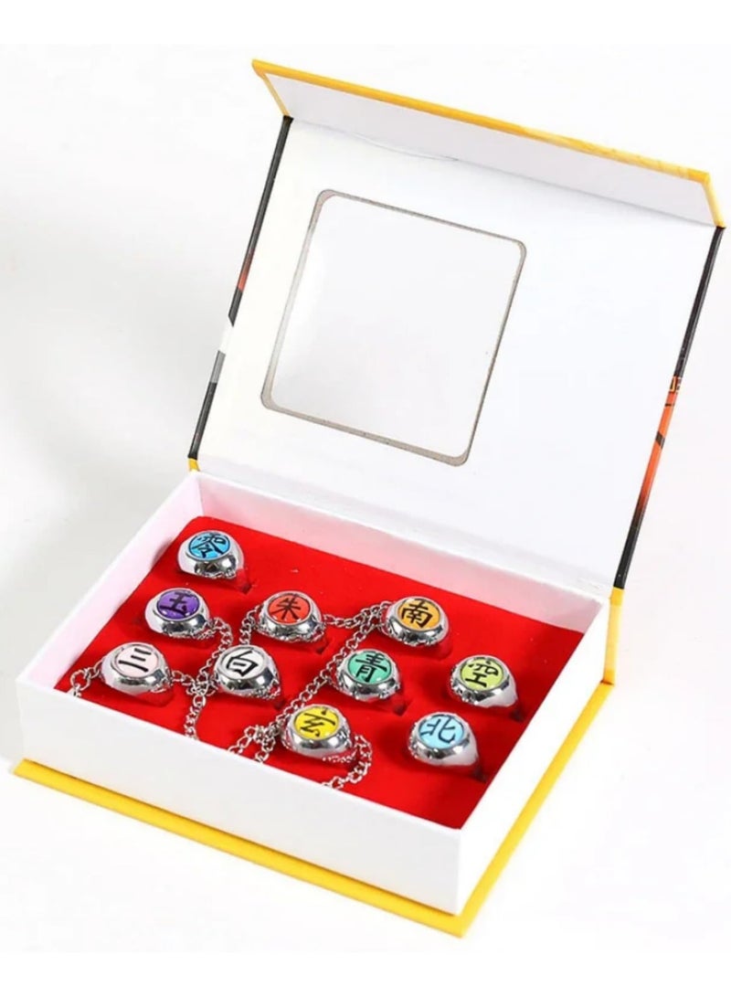 10pcs Anime Metal Rings Figure Cosplay Action Accessory Jewelry Cool Boys Girls Children Kids Toys Gifts for Fans Collection - Image 1