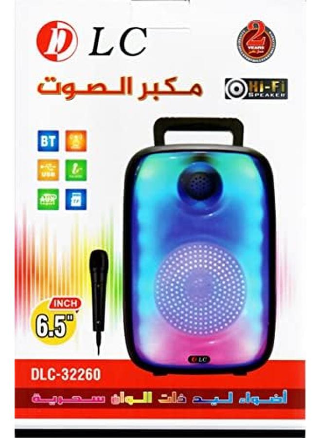 Beauenty Bluetooth Portable 6.5 Inch Speaker Fm Radio Sd Card Usb Aux Mp3 Player With Microphone Magic Color Flame Lamp 32260 Capacity 5W - Image 2