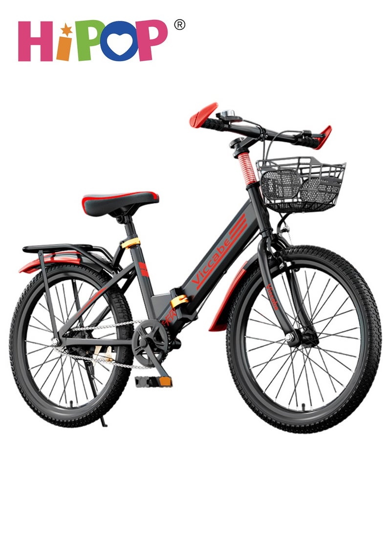 HIPOP Foldable  Bicycle for Children, 20-inch Wheels Suitable for 7-15 Years Old,Non-Slip Handle Design,and  Adjustable Seat,High-Carbon Steel Material Stable Structure,Universal Riding Bike for Boys and Girls  - Image 1