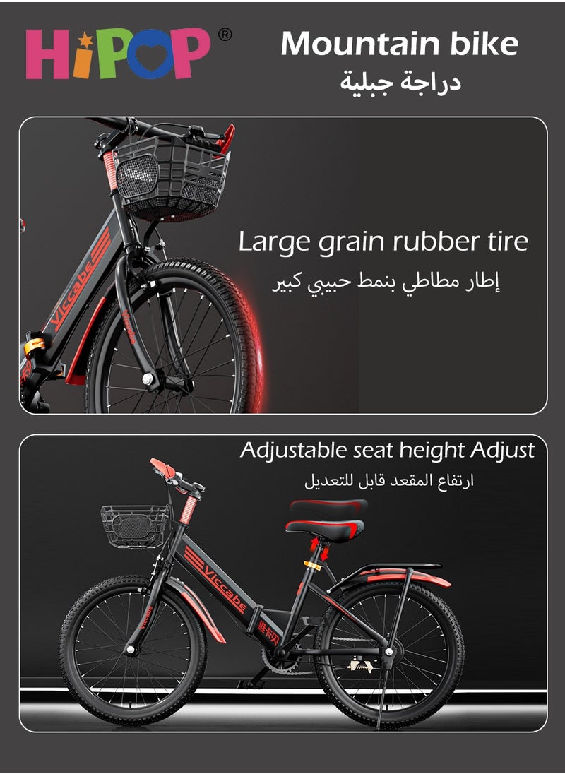 HIPOP Foldable  Bicycle for Children, 20-inch Wheels Suitable for 7-15 Years Old,Non-Slip Handle Design,and  Adjustable Seat,High-Carbon Steel Material Stable Structure,Universal Riding Bike for Boys and Girls  - Image 2