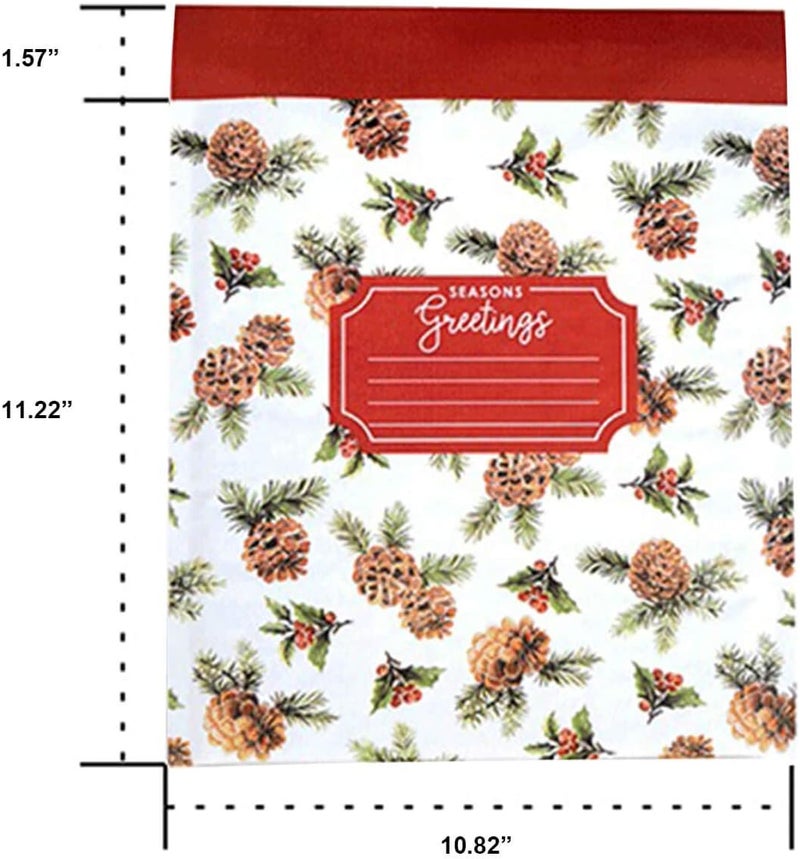 Orgrimmar 10 Packs 10.8"x11.2" Christmas Bubble Mailer Bubble Envelope Self-Seal Wrap Holiday Pouches Bags (Plants) - Image 4